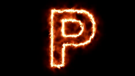 hot-burning-letter-on-black-background