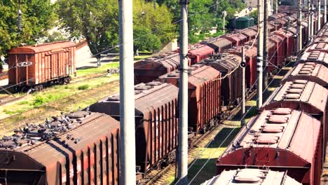 Trenes-de-mercancías-en-la-terminal-de-carga.