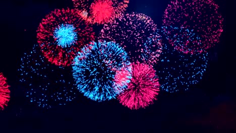 Firework-Display---concept-of-completion-on-black-star-black-sky-background-of-any-holiday:-Chinese-new-year,-New-year,-Christmas,-wedding,-birthday,-Valentines-day,-Thanksgiving,-independence-day