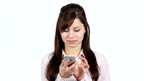 Young-Girl-Busy-Using-Smartphone