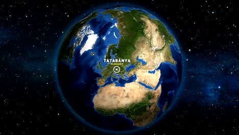 EARTH-ZOOM-IN-MAP---HUNGARY-TATABANYA