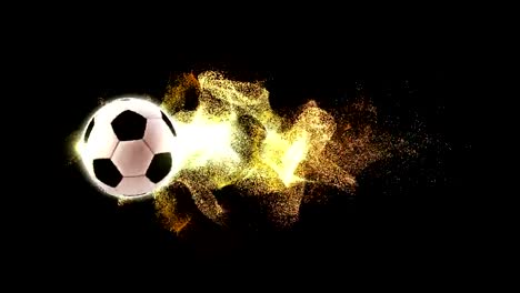 Rotating-Football-with-Firefly-Flowing-Particles