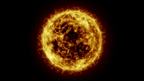 Sun-surface-and-Solar-flares,-Burning-of-the-sun.-3D