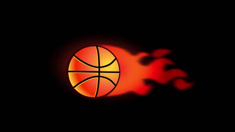 Basketball-mit-Flammen-(alpha-Kanal)