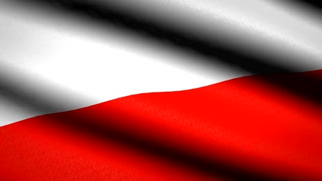 Polonia-bandera-ondeando-textil-textura-de-fondo.-Seamless-Loop-animación.-Pantalla-completa.-Cámara-lenta.-Vídeo-de-4-K