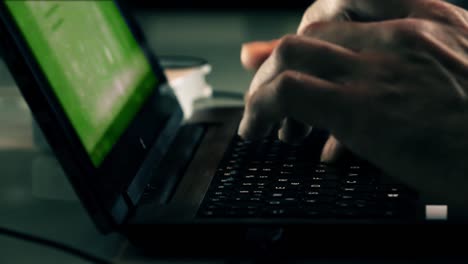 Hacker-typing-program---on-a-laptop-keyboard