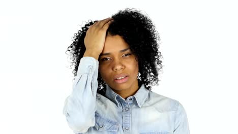 Failure,-Loss-for-Black-Woman-on-White-Background