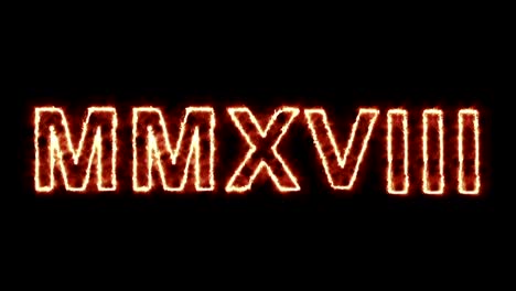 hot-burning-roman-numerals--2018-on-black-background