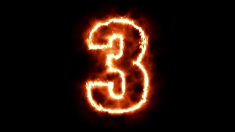 3---three-hot-burning-number-on-black-background