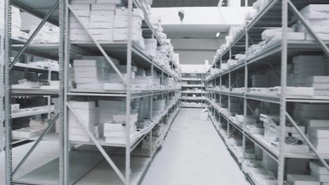 Bright-repository-cases-full-of-white-boxes-with-numbers-markings