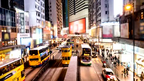 Lapso-de-tiempo-de-la-ciudad-de-hong-kong-de-noche,-resolución-de-4-k.