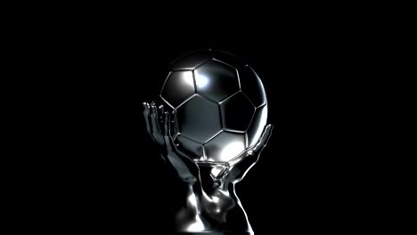 Loop-able-silver-soccer-cup-with-alpha-channel