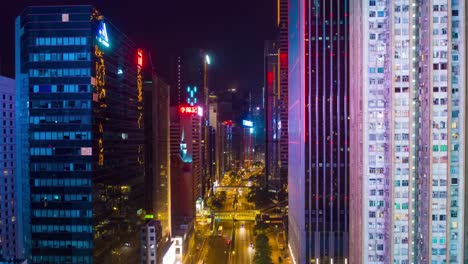 night-illumination-wan-chai-traffic-street-aerial-timelapse-4k-hong-kong