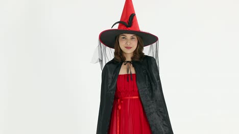 Asian-woman-in-witch-costume.