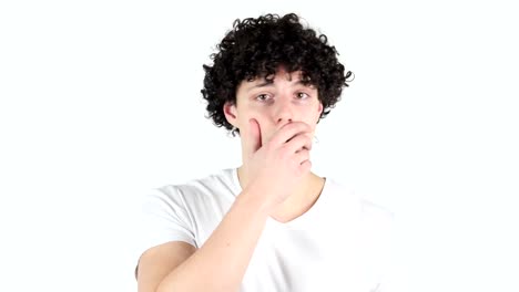 Shock,-Upset-Young-Man-with-Curly-Hairs,-white-Background