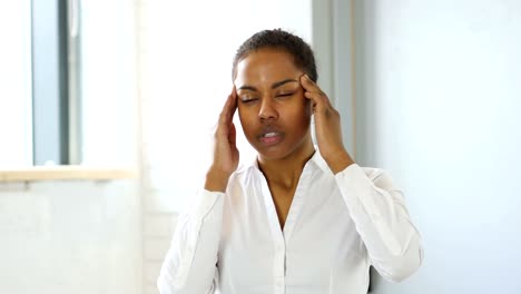 Tense-Black-Woman,-Headache