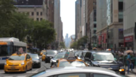 New-York-City-Verkehr-und-Pendler-Staus-Slow-motion