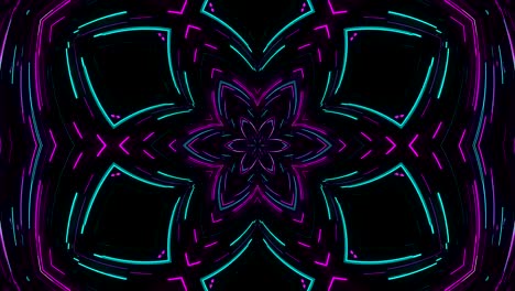 Abstract-neon-kaleidoscope-background,-3d-render-computer-generated-background