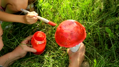 Little-girl-coloring-garden-decoration