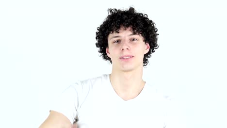 Inviting-Young-Man-with-Curly-Hairs,-white-Background