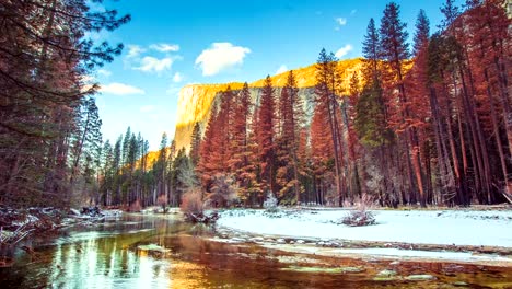 Lapso-de-tiempo---río-que-corre-sobre-Yosemite