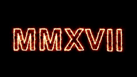 hot-burning-roman-numerals--2017
-on-black-background