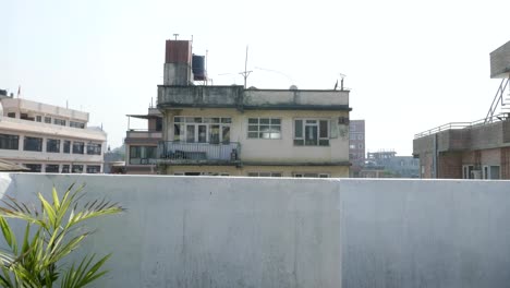 Panorama-view-over-Kathmandu-city-with-roofs,-Nepal.