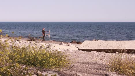 Painting-On-The-Seashore