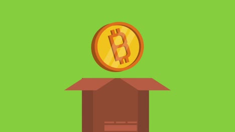 Bitcoin-cryptocurrency-dinero-animación-HD