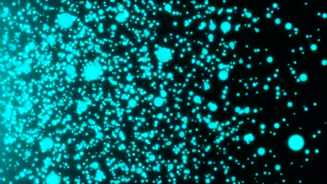 Viele-abstrakte-kleine-blaue-Partikel-im-Raum,-Computer-generierte-abstrakten-Hintergrund
