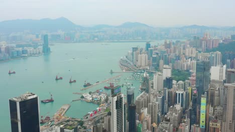 día-tiempo-ciudad-victoria-centro-puerto-aéreo-panorama-4k-hong-kong