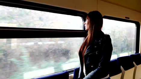 Reisen-Frau-im-Zug
