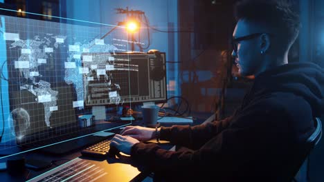 Hacker-mit-Computervirus-für-Cyber-Angriff