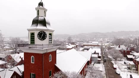 Reverse-Winter-Aerial-Establishing-Shot-of-St.-John's-Lutheran-Church