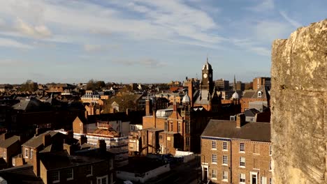 England,-York-Innenstadt-erhöhten-Blick-auf-die-Stadt