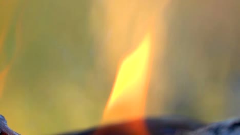 Slow-motion-flame-of-fire-and-charcoal