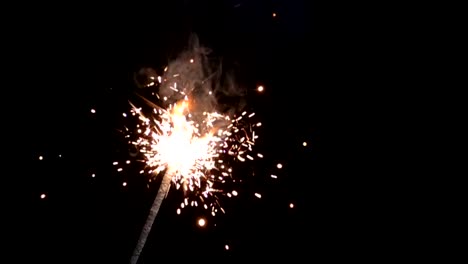 Bengal-fire-on-a-black-background-burning-in-slow-motion