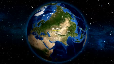 EARTH-ZOOM-IN-MAP---UZBEKISTAN-JIZZAX