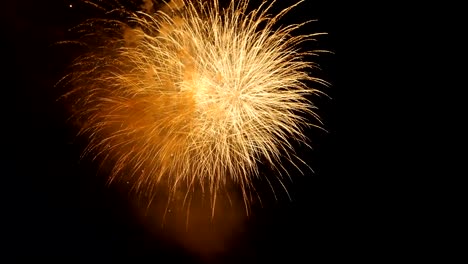 Bunte,-schöne-Feuerwerk-explodieren-in-den-Nachthimmel.