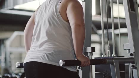 Overweight-Woman-Doing-Dips