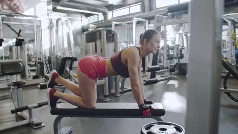 Sportswoman-Doing-Leg-Lifts-in-Crawl-Position