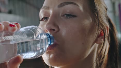 Sweaty-Sportswoman-Drinking-Water