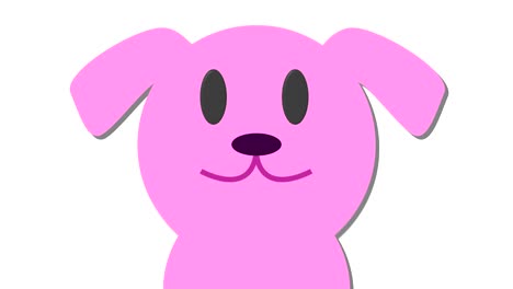 niedlichen-Cartoon-Nahaufnahme-Rosa-Hund-Labrador-Schleife