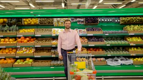 Male-customer-shopping-in-supermarket