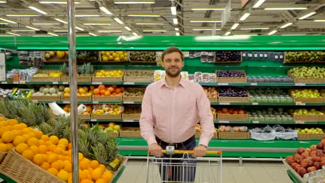 Male-customer-shopping-in-supermarket