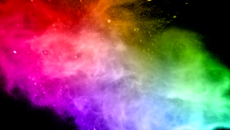 abstrakte-echte-multicolor-Pulver-Explosion-auf-schwarzem-Hintergrund,-Slow-motion