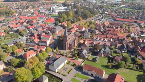 Bad-Bentheim-iglesia-y-ciudad-desde-el-aire