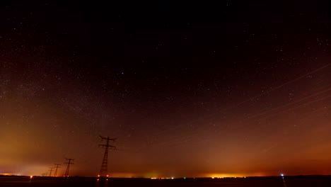 Shiny-stars-over-Rotterdam-channel.-Science-in-life.-Universe-life-from-planet-Earth