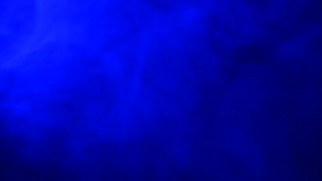 Abstract-Form-Blue-Smoke-Like-Cloud-Wave-Effect-On-Black-Background,-Flowing