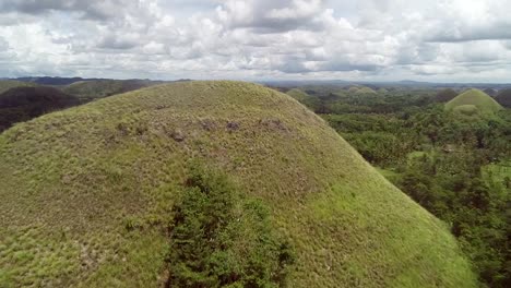 Aerial-view-of-Chocolate-Hills-Complex,-Batuan,-Philippines.